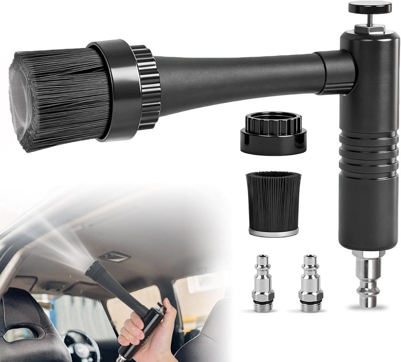 Senduzll Tornado Car Cleaning Gun, Dry Car Detailing Tools, Aluminum Alloy Bearing Nozzlefor, Car Quickly Blasts Dirt and Dust Works with Air Compressor (Gray) - Image 1